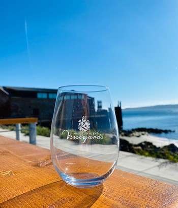 Port Townsend Vineyards Stemless Logo Glass